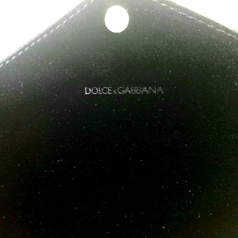 Dolce & Gabbana Black Minimalist Structured Fabric Envelope Eyewear Glasses Case